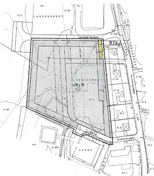 Samrådshandling Detaljplaner m m 122 Planområdets södra del är sedan tidigare detaljplanelagt, se figur 3.