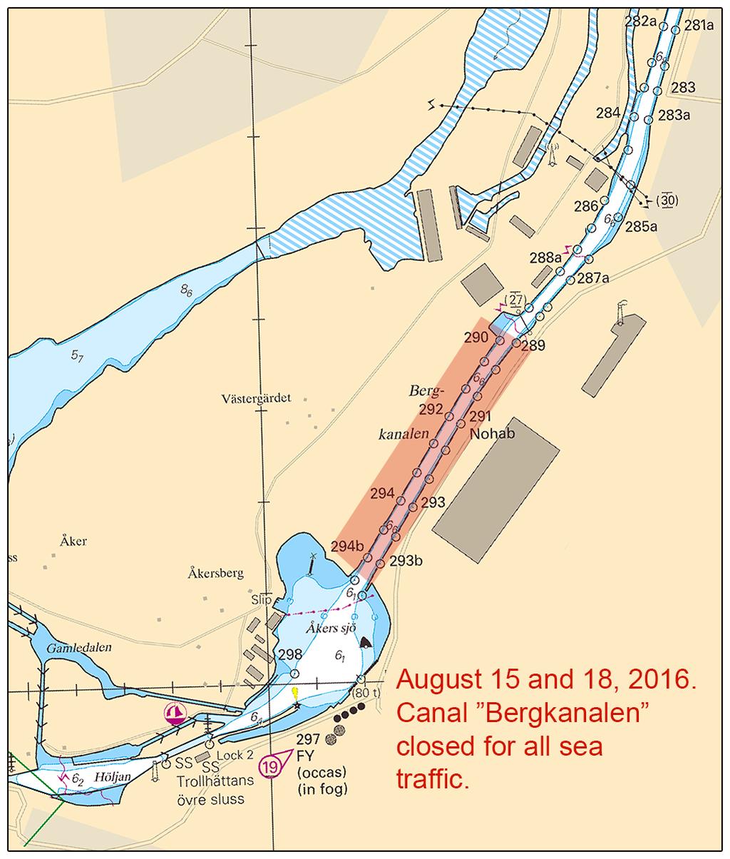 2016-08-04 12 Nr 610 Bergkanalen Sjöfartsverket, Trollhätte kanal. Publ. 29 juli 2016 Övriga inlandsfarvatten * 11401 Sjökort: 121 Sverige. Övriga inlandsfarvatten. Nordöstra Vättern. Forsanäset.