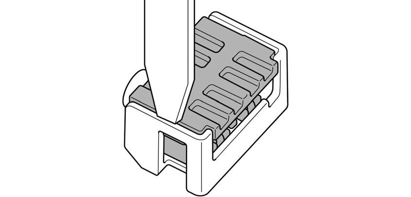ANSLUTNING AV KABLAR För J2-A-typ 3. Sätt i kabeln med märkningen i kontaktens jordade sida. 1.
