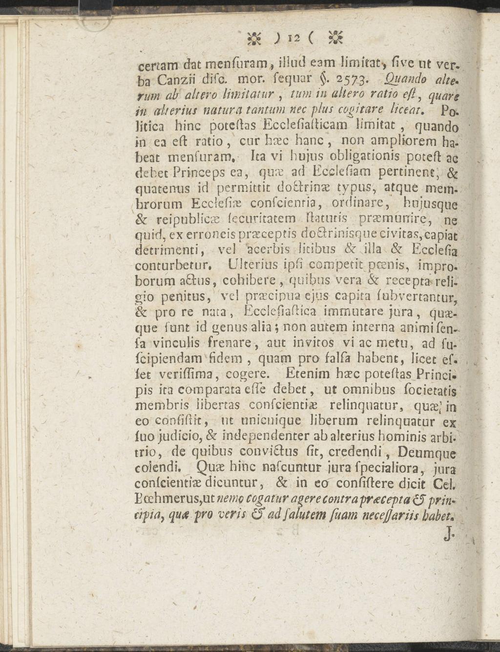 K ;»a ( & eertam dat menfuram, tllud eam limitat, five ut ver. ha Canzii difa mor. fequar.