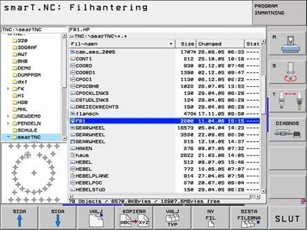 Definiera bearbetningspositioner Starta mönstergeneratorn smart.nc-mönstergenerator kan startas på två olika sätt: Direkt från den tredje softkeyraden i smart.