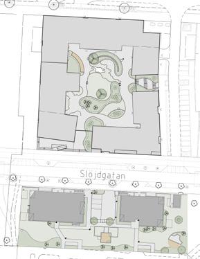 I området har ett nytt stadsdelstorg skapats där det förutom en livsmedelsbutik