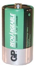 Uppladdningsabart batteri 1,2 Volt ( 2200 mah ) Ni-MH (Nickel Metall Hydrid)