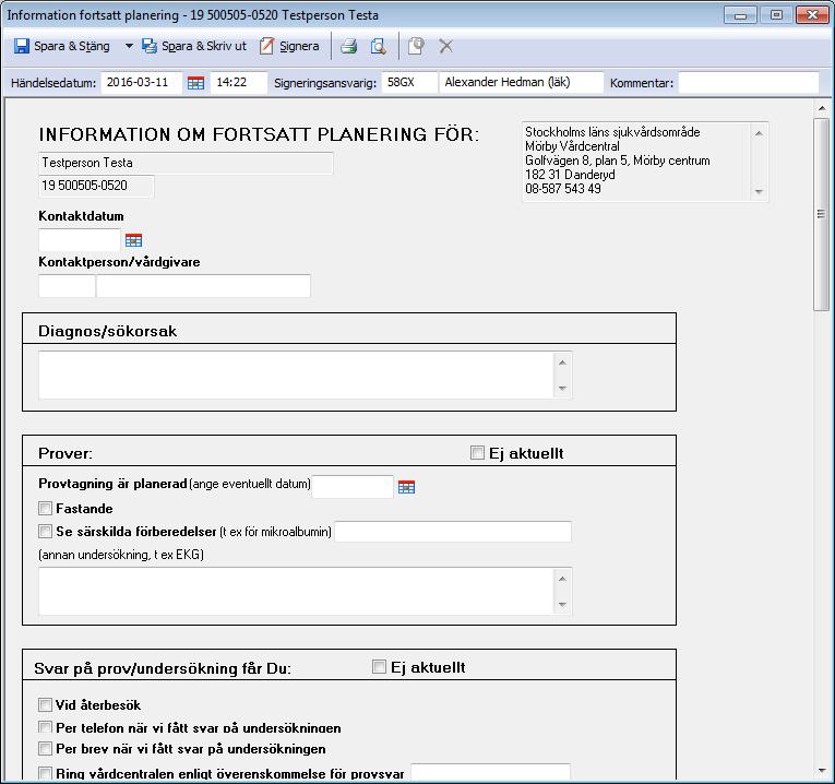 14 Information om