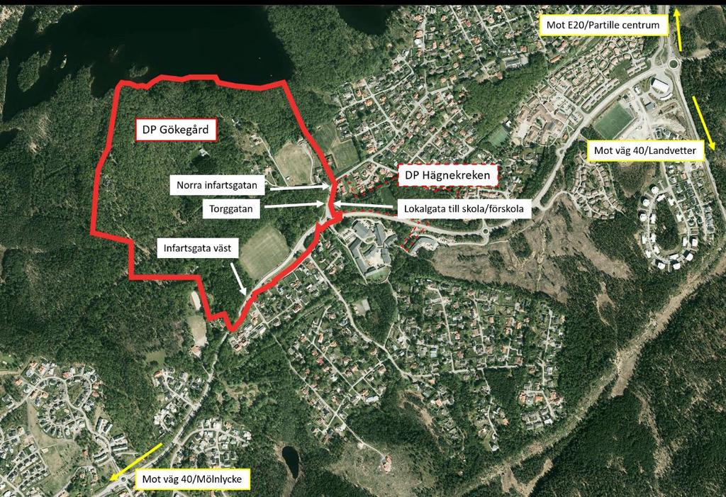 1 Inledning Partille kommun har tagit fram en detaljplan för bostäder och handel i Gökegård (Öjersjö 2:3 m.fl.) 