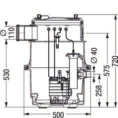 PUMPSTATIONER - PUMPSTATIONER INOMHUS AQUALIFT S Tillverkad enligt SS-EN-12050 För avloppsvatten utan fekalier För frostfri fristående installation Med kontrollenhet.