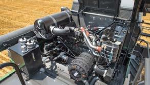 inuti tanken. AGCO Power-motor Fendt 5225 E-skördetröskan är utrustade med en modern 6-cylindri motor från AGCO Power.