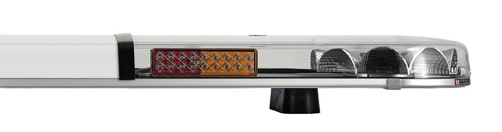R65 Framåtriktad LED belyst mittsektion med skylttext som tillval (Bakåtriktad belysning vid beställning med bromsljus, bakljus, blinkers) 3 YER
