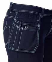 Mörkblå denim. Finns även med extra benlängd, ofållade.