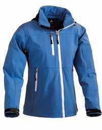 Softshell jacka 85812 Dam Stl. 34 44. Svart, marinblå, ljusblå. 85813 Herr/Unisex Stl. XS 3XL. Svart, marinblå. Vindtät, vattenavstötande med andasfunktion.