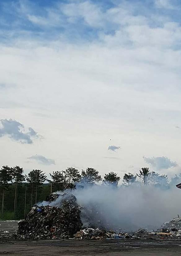 Dan Nordin, VD, BORAB: -Brand i avfallslager bildar rökgaser som, beroende på innehållet, kan vara skadligt för människor och omkringliggande miljö.