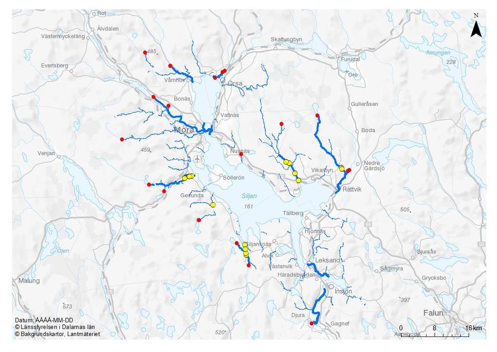 Huvudsaklig målart/målnaturtyp samt effektmål Huvudsakliga målarter för åtgärdspaketet är Siljansöringen och harr (som är identifierad i habitatdirektivets bilaga 5).