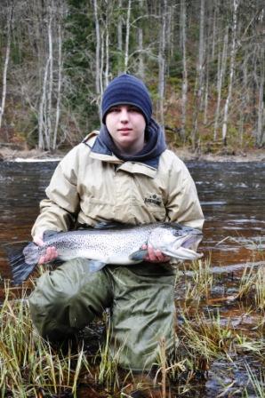 Ett urval av första Mörrumsfisken. Guidade turer under april.
