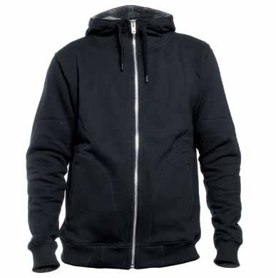 S18 FODRAD HOOD TRÖJA Kraftig hood tröja med värmande pile foder och robust metall dragkedja. Två framfickor med dold mobilficka. Klassisk passform.