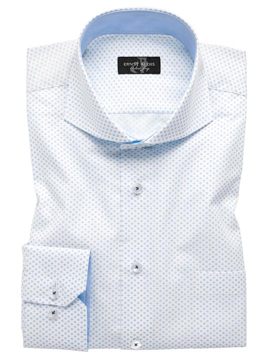 5530 PURE COTTON PRINT -00/21 PRINT PURE COTTON PRINT / POPLIN material: 100% bomull. krage: Extreme cut áway. detaljer: Vita knappar med mörkblå knapptråd.