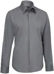 lättskött bland material. Skjortan har dold knäppning. Finns i kort oh lång ärm. 67% bomull, 33% polyester. Tvättas i 40 C. Rygglängd stl 39/40: 78 m.