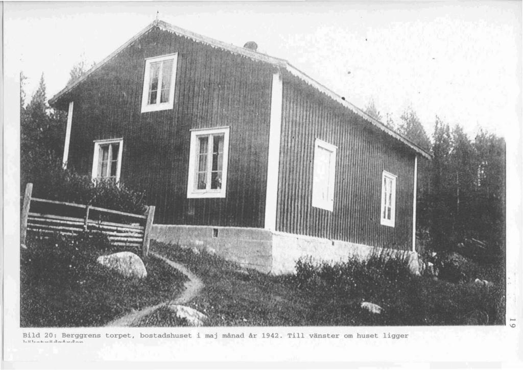 Bild 20: Berggrens torpet, bostadshuset i maj månad år
