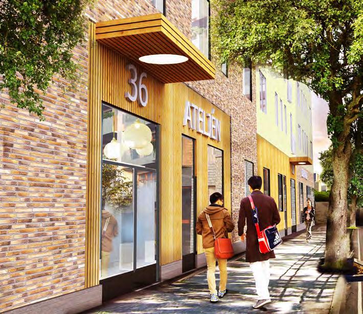 Kvarter 1:6 Kvarteret ligger inbäddat mitt i kvartersstrukturen och med ett hörn som vetter mot torget i nordost. Det sträcker sig mellan Boulevarden i norr och skolan i söder.