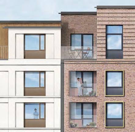 Gestaltningsprincip 1 - mot boulevarden Denna princip definieras av regelbunden fönstersättning en delad fasadindelning, en stadig huskropp som landar på gatan samt varierande takfot och