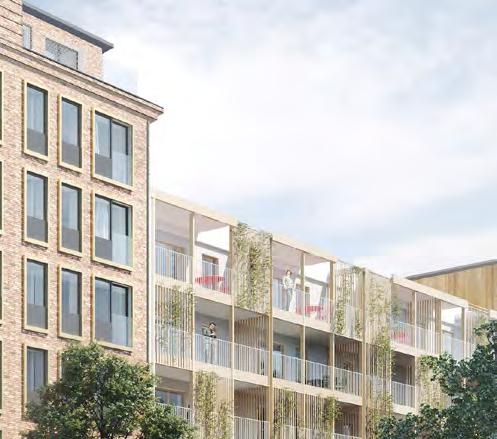 Gestaltningsprincip 2 - hörnhus med takterrass som befäster kvartershörn Denna princip definieras av en slät huskropp med indragna balkonger mot boulevarden och generösa balkonger mot gågatan i