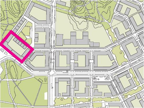 BYGGHERRE: SKANSKA SVERIGE AB ARKITEKT: ALESSANDRO RIPELLINO ARKITEKTER LANDSKAPS- ARKITEKT: ÅF INFRASTRUKTUR BTA bostäder: 13800 kvm BTA lokaler: 390 kvm Öppningar i kvarteret mot söder och väster