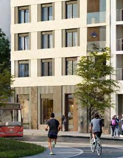 Boulevardböjen hörna Boulevardböjen GATA 7 / GRANNSKAPSPARKEN BOULEVARDEN Kvartersfronten ges en tydlig uppdelning med enheter som förhåller sig till det långa
