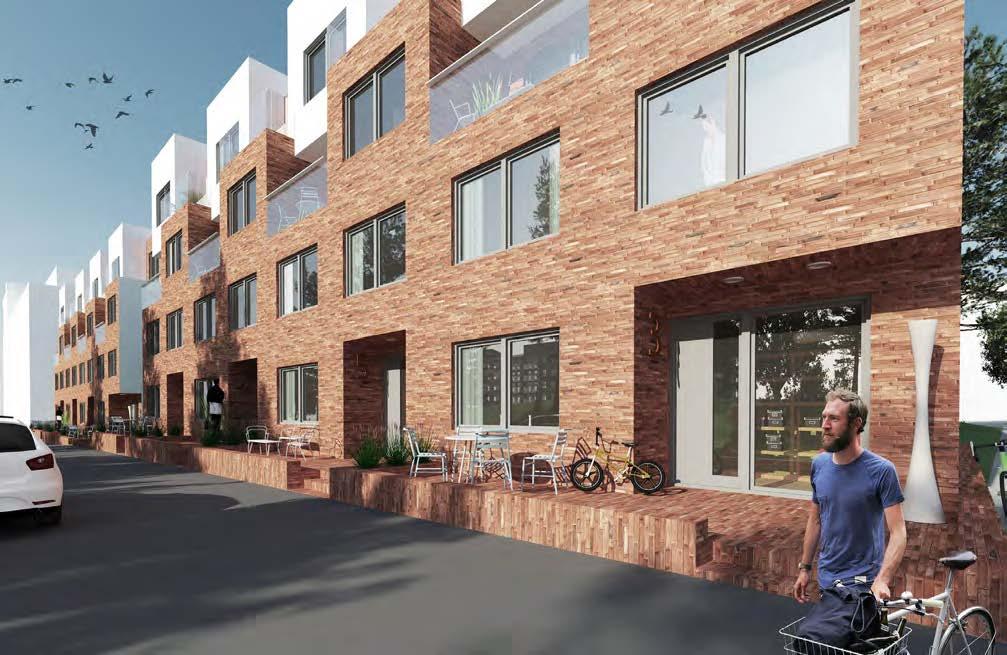 BYGGHERRE: Täby Park AB ARKITEKT: Erséus Arkitekter AB ca 3200 m 2 BTA bostäder ca 20 bilplatser ca 60 cykelplatser Bebyggelse mot Stadsparken Fasaden är till största delen murad i tegel.