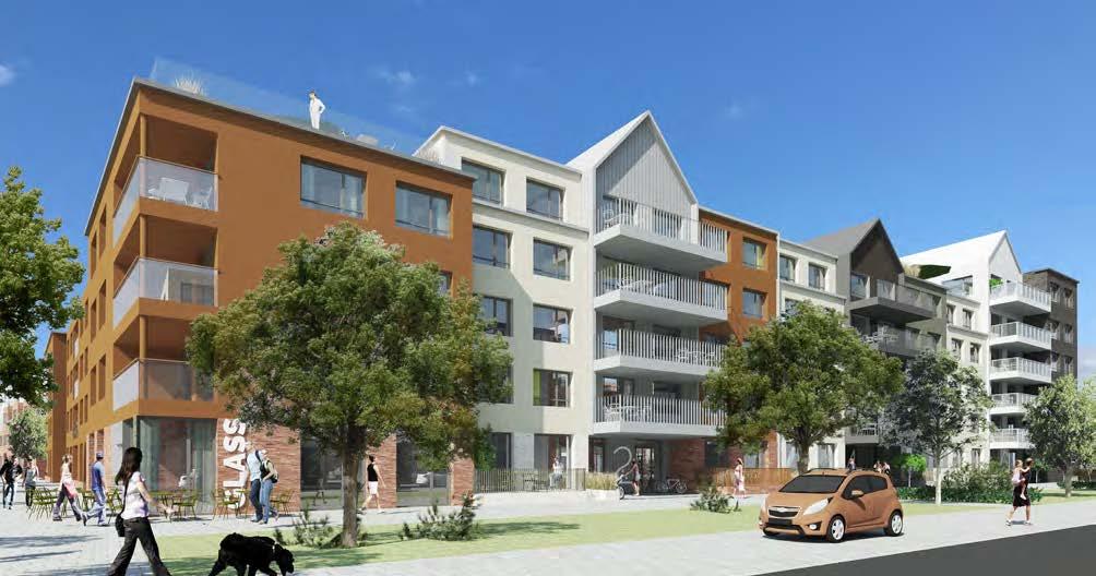 Kvarter 1:12 Kvarteret ligger i den södra delen av detaljplanen i ett av de mer gröna och lugna lägena inom hela utbyggnadsområdet Täby park.