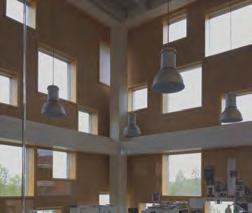 Byggnaderna utformas med fasader i trä. BILD: BRUNNBERG & FORSHED ARK ingar. Förskola Förskolan ligger mot stadsgatan.