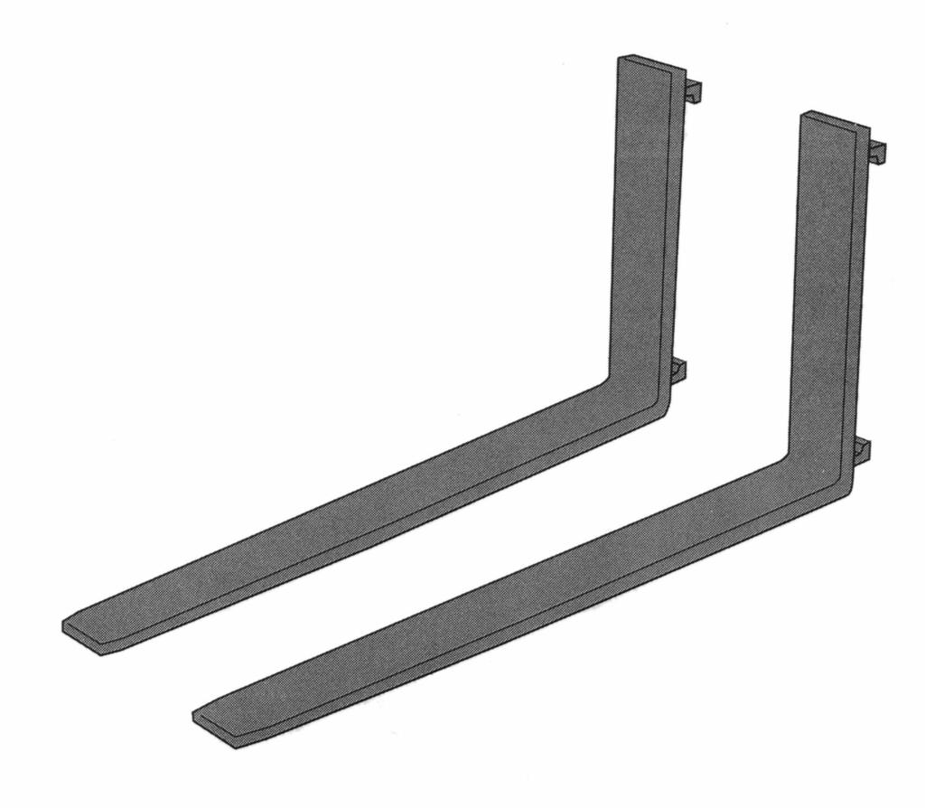 Truckgafflar 80 x 40 x 900 2A x 1050 x 1150 Maxlast 2300 kg/par vid 500 mm Färdigställda gaffelarmar 100 x 30 x 900 2A x 1050 x 1150 Maxlast 1610 kg/par vid 500 mm 100 x 35 x 900 2A x 1050 x 1150
