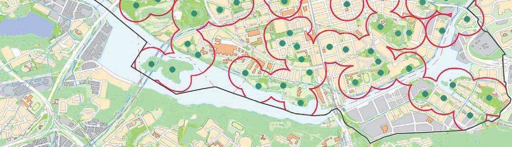 Bristen i Hammarby Åtgärder: Upprusta och sköta de gröna oaserna i bristområdena så de tål många besökare. Åtgärder: Följande parker bör skötas intensivt och upprustas kontinuerligt.