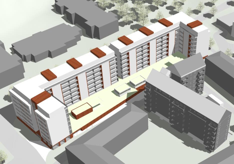 maximal ljudnivå ej överskrids i markplan, vilket är i enlighet med riktvärde i förordningen.