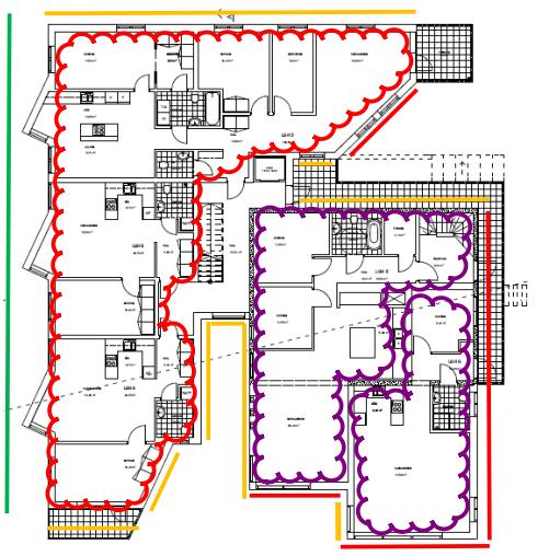 Plan 3 Lila moln lägenheter som uppfyller avstegskrav i 4,