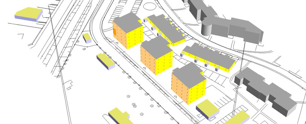 Elevation 2 < <= 2 KV VALLEN, NÄSSJÖ Situation trafik framtidsprognos Dygnsekvivalenta ljudnivåer vid fasader ÖVRIGT