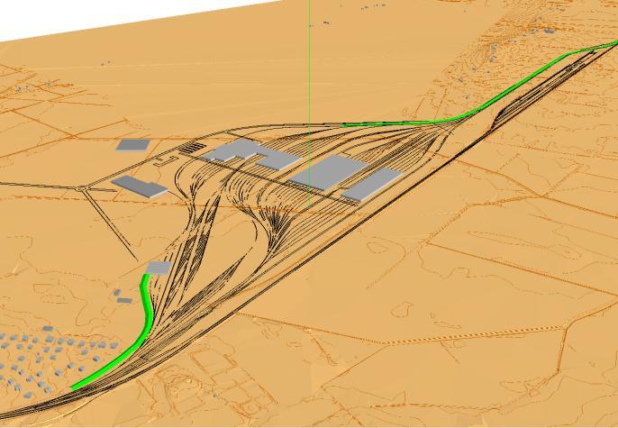RAPPORT 569815 A 16 (19) Fig. 8.2. Bullerskyddsvallar på depåområdet 9 Trafikbuller från stambanan Området utsätts för trafikbuller från stambanan vilket Trafikverket är ansvarig för.
