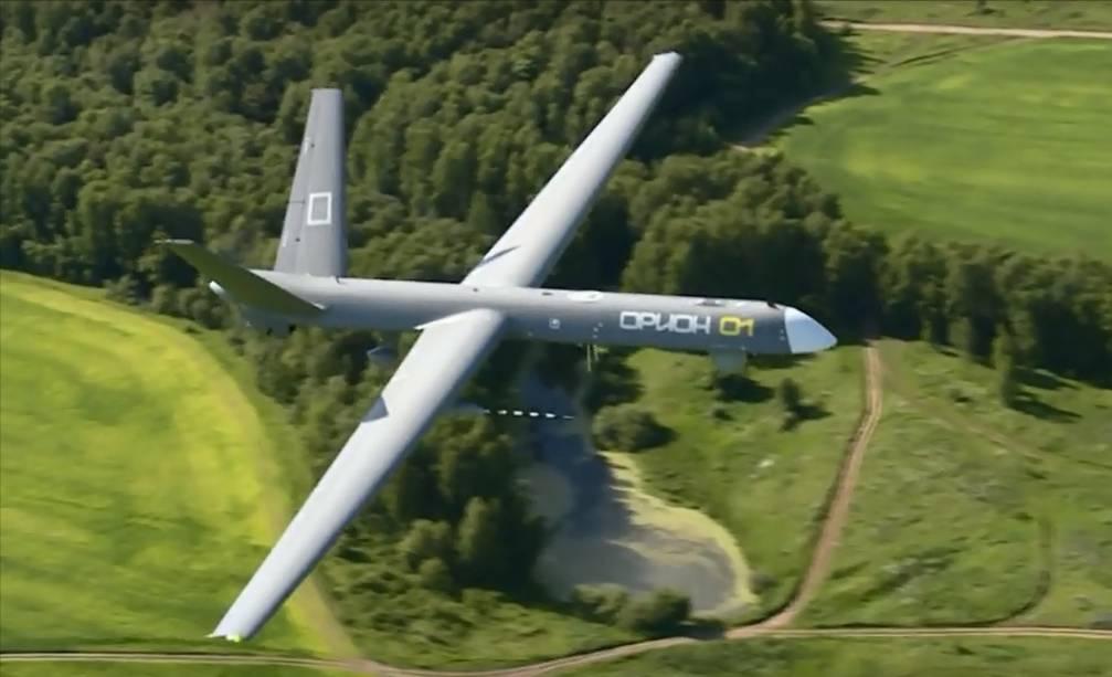 UAV Orion E från Gruppa Kronsjtadt (Ryssland) Den ryska försvarsindustrin och de ryska väpnade styrkorna har sedan länge satsat stora resurser på att främja en inhemsk utveckling och produktion av