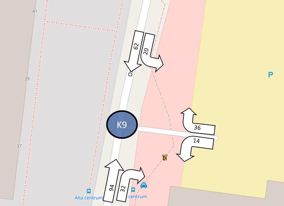 TRAFIKMÄTNING ÄLTA MÄTPLATS GATA 1 GATA 2 MÄTDATUM TIDPUNKT K9 Oxelvägen Ica Nära 2016-09-13 08:00-09:00