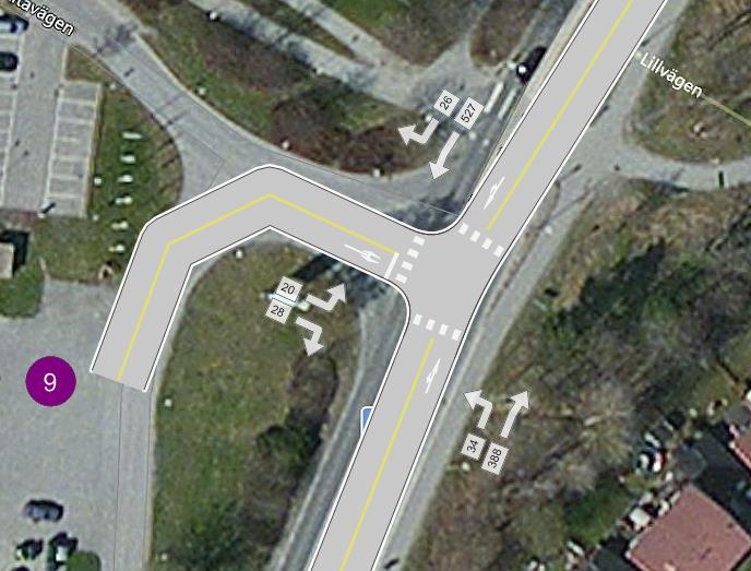 (Ältavägen/infart Älta centrum) under förmiddagen.