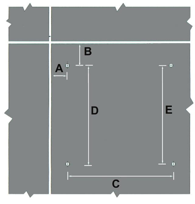 Allmänt om montering på aluminium 11.02 Fastsättning Tabell Nedanstående tabell visar luftspaltens bredd vid olika byggnadshöjder samt max./min. skruvavstånd för understöd och skivstöd.