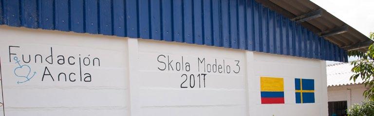 Mått och vinklar stämde mycket bra och på åtta dagar monterade, målade och färdigställde vi hela 2-salsskolan.