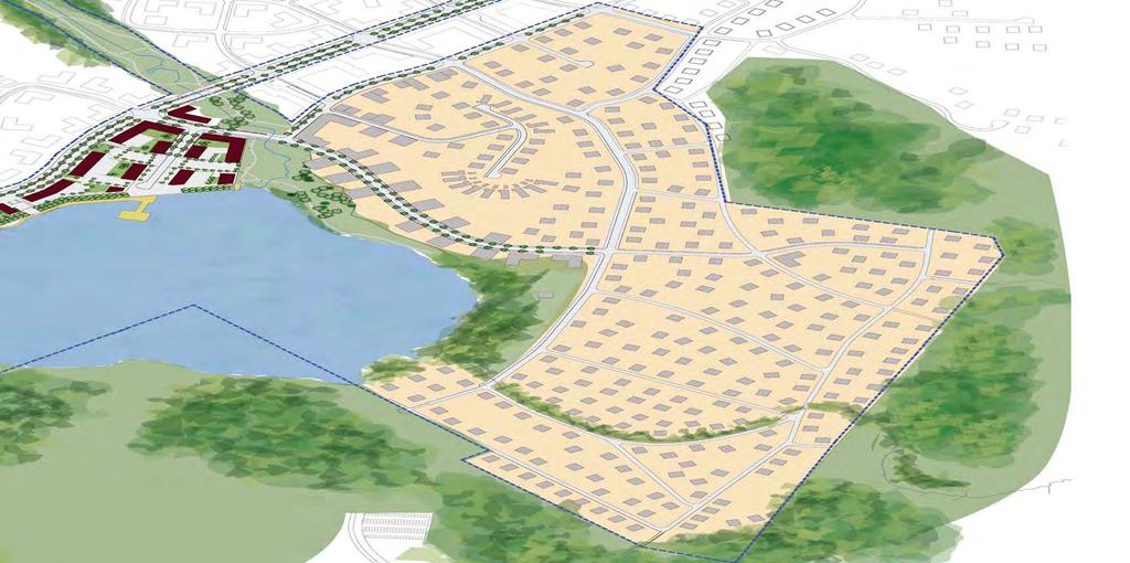 Sidan 16 av 16 inom Väsjöområdet innan det leds vidare till recipient. Fjärrvärmeledningar dras fram till flerbostadshuskvarteren.