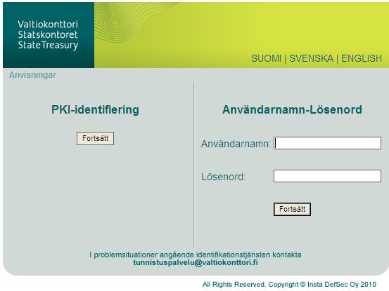 CGI BRUKSANVISNING V1.09 4 (30) 1 START FÖR SART Logga in Välkommen att använda SART-systemet!