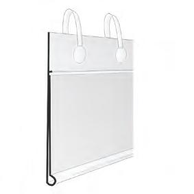 Pris-/ er Data strips DBH 39 DRA 39 för trådhyllor (upp till 5 tjocklek på tråden) / for wire shelves (up to 5 wire) höjd / label height: 39 transparent / transparent längder upp till: / length up
