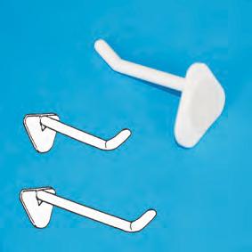 CLIP PLASTIC HOOK vit plast, diameter 4 / white plastic, diameter 4 artnr: