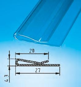 PROFILES HANGER FOR CLICK PROFILE neutral färg / neutral 100 st per förpackning / packed 100 transparent plast / clear plastic