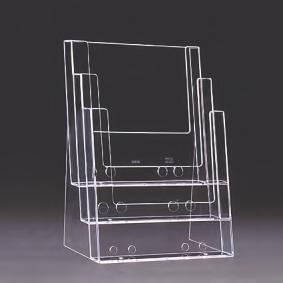 Visitkortshållare TIERED BROCHURE HOLDER TIERED BROCHURE HOLDER djup / depth 32