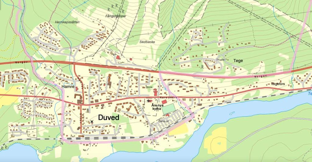 Karta Duveds kyrka Ur allmänt kartmaterial, Lantmäteriverket.