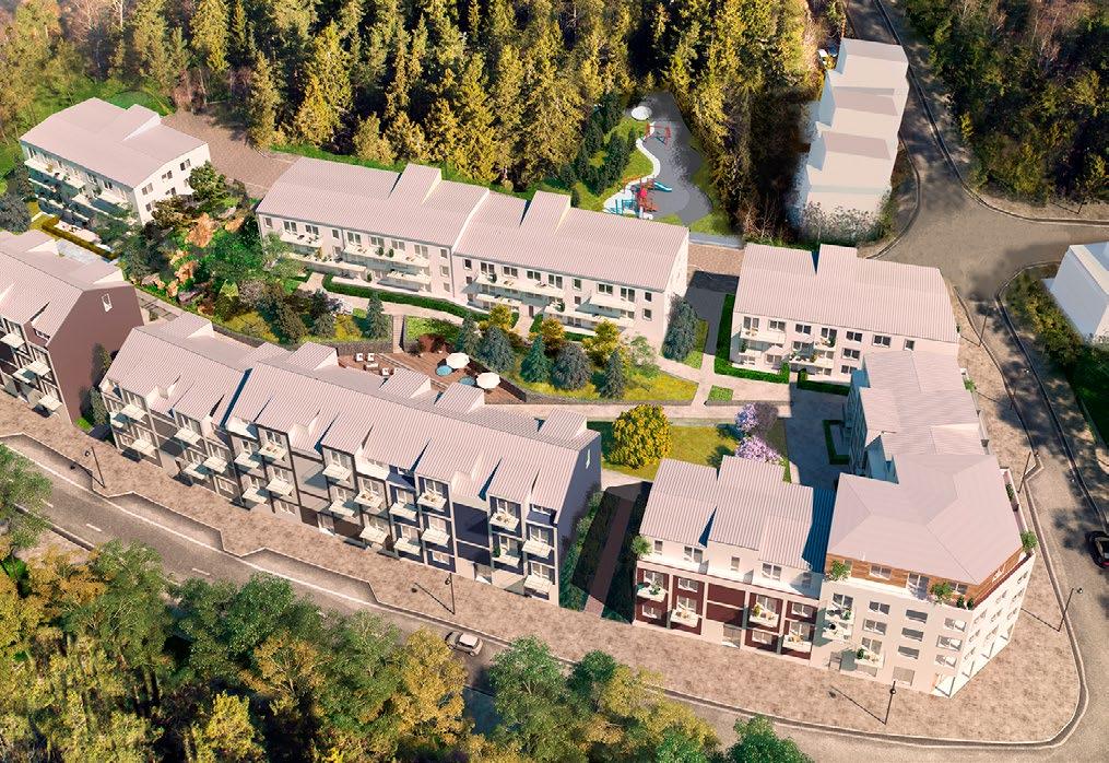 Utmärkande för den nya stadsdelen är mixen av natur och stad.