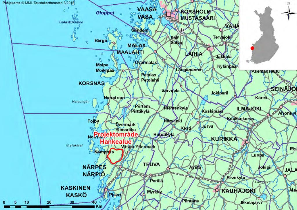 VINDIN AB OY KALAX VINDKRAFTPARK 1 (94) FCG DESIGN OCH PLANERING AB MKB-PROGRAM KALAX VINDKRAFTSPARK 1 INLEDNING VindIn Ab Oy planerar en vindskraftspark i Kalax i Närpes stad.