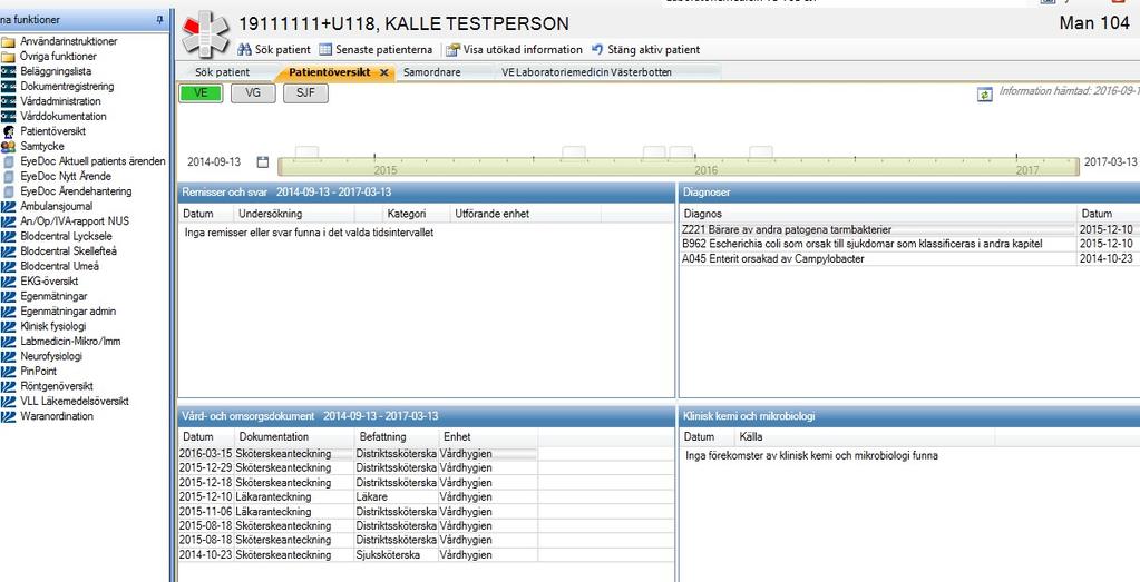 Titta på patientöversikten!